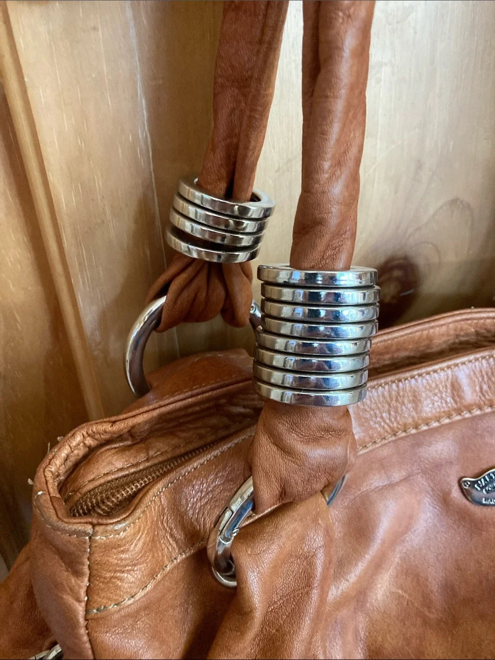 VTG L’Artigiano Brown Leather Shoulder Bag